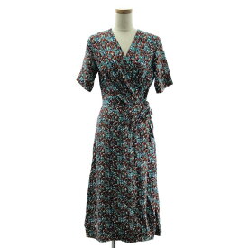 A.P.C. / アーペーセー | フラワープリント ラップデザイン ワンピース | 34 | マルチカラー | レディース