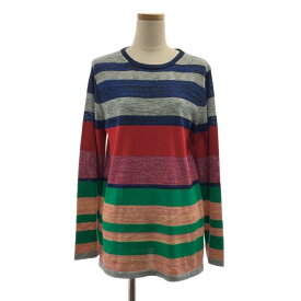 【美品】 DRIES VAN NOTEN / ドリスヴァンノッテン | コットン ビスコース ボーダー ニット セーター | S | マルチカラー | レディース