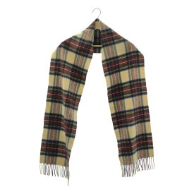 JOHNSTONS OF ELGIN / ジョンストンズオブエルガン | cashmere 100％ / カシミヤ チェック フリンジ ストール マフラー / ユニセックス | マルチカラー