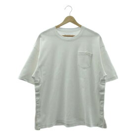 【美品】 sacai / サカイ | 2023SS | Cotton Jersey T-Shirt コットン ロゴ刺しゅう ポケット Tシャツ | 3 | ホワイト | メンズ