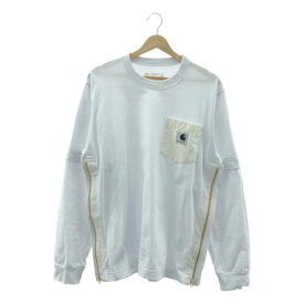 sacai / サカイ | 2024SS | ×Carhartt WIP Long Sleeve Tee コットン ロゴ Tシャツ | 3 | ホワイト | メンズ