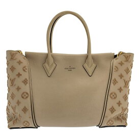 【美品】 Louis Vuitton / ルイヴィトン | M94483 / タフタージュ モノグラム ヴェルール レザー ハンド トートバッグ | グレージュ | レディース