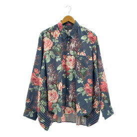 【美品】 JUNYA WATANABE / ジュンヤワタナベ | 2024AW | フラワープリント オーバーサイズ バックプリーツ シャツ | XS | マルチカラー | レディース