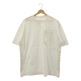 【美品】 sacai / サカイ | 2024SS | Cotton Jersey T-Shirt コットン ジップポケット Tシャツ | 3 | ホワイト | メンズ