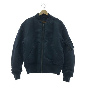 COMOLI / コモリ | 2021AW | シルクナイロン MA-1 フライトジャケット | 2 | ネイビー | メンズ