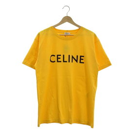 【美品】 CELINE / セリーヌ | オーバーシルエット ロゴ ルーズ Tシャツ カットソー | XS | イエロー | メンズ
