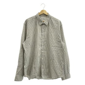 Frank&Eileen / フランクアンドアイリーン | FINBAR / NAST / コットン ストライプ オーバーシルエット シャツ | XL | ナチュラル/グレー系 | メンズ