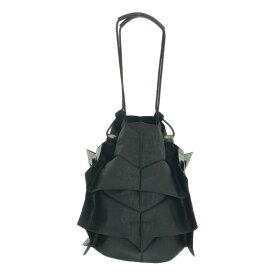 【美品】 132 5. ISSEY MIYAKE / 1325.イッセイミヤケ | 132 5. STANDARD BAG 箔プリント バッグ | ブラック/シルバー | レディース