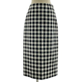 PRADA / プラダ | 2023SS | コットン チェック トライアングル スリット スカート | 38S | ブラック/ホワイト | レディース