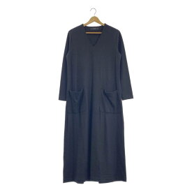 FLORENT / フローレント | ウール ポケット付き ロングワンピース | ブラック | レディース