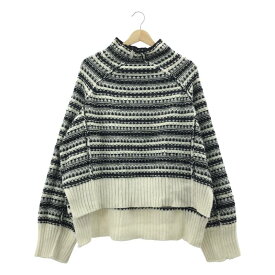 MM6 Maison Margiela / エムエムシックスメゾンマルジェラ | 2021AW | アルパカ混 インサイドアウト ニット | L | ブラック/ホワイト | レディース