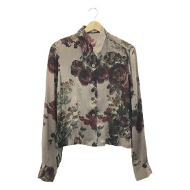 DRIES VAN NOTEN / ドリスヴァンノッテン | シルク混 フローラル シャツ | 38 | レッド系 | レディース