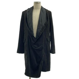 【美品】 COMME des GARCONS HOMME PLUS / コムデギャルソンオムプリュス | 2022AW | ノマド期 かぶりジャケット フェイクスエード プルオーバー フーデッドコート | S | ブラック | メンズ