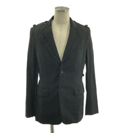 【美品】 COMME des GARCONS HOMME PLUS / コムデギャルソンオムプリュス | 2014SS | 変形 ドッキング レイヤード アジャスター シングルブレスト ジャケット | M | ブラック | メンズ