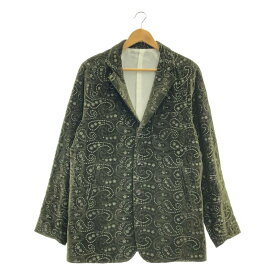 【美品】 Needles / ニードルス | Raglan Jacket Emb. Velvet ペイズリー刺しゅう ベルベット ラグランジャケット | M | カーキ | メンズ