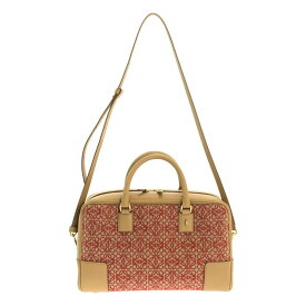 【美品】 LOEWE / ロエベ | アマソナ28 / アナグラム ジャカード 2way ショルダー バッグ | ベージュ/レッド | レディース