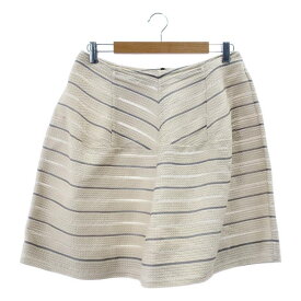 MARNI / マルニ | コットン シルク バックジップ スカート | 42 | エクリュ/グレー系 | レディース