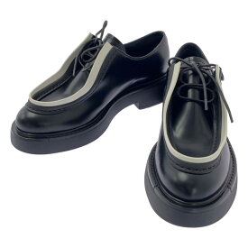【新品】 PRADA / プラダ | ダイアパソン オペークブラッシュドレザー レースアップシューズ | 37 1/2 | ブラック | レディース