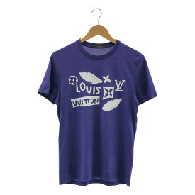 Louis Vuitton / ルイヴィトン | コットン ロゴ プリント Tシャツ | XS | パープル | メンズ