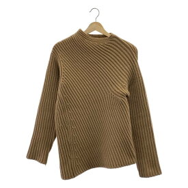 JIL SANDER / ジルサンダー | ウール カシミヤ アシンメトリー リブニット | 38 | ブラウン | レディース