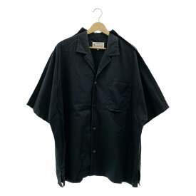 Maison Margiela / メゾンマルジェラ | 2020SS | コットンポプリン オーバーサイズ オープンカラーシャツ | 38 | ブラック | メンズ