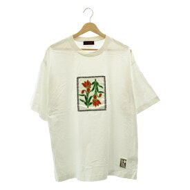 【美品】 CABaN / キャバン | 2023SS | スビンコットン IBIZA エンブロイダリーTシャツ | M | ホワイト | メンズ