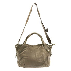 MARNI / マルニ | 2Way レザー バルーン トート ショルダーバッグ | グレー | レディース