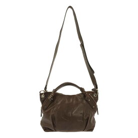 MARNI / マルニ | 2Way レザー バルーン トート ショルダーバッグ | ブラウン | レディース