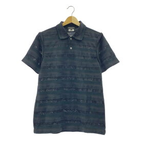 COMME des GARCONS HOMME PLUS / コムデギャルソンオムプリュス | 2009SS | 編み地切替 ボーダー ポロシャツ | S | ブラック / ネイビー | メンズ