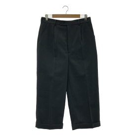 【美品】 COMME des GARCONS HOMME / コムデギャルソンオム | 2023AW | ポリエステル 1タック ワイドパンツ | S | ブラック | メンズ