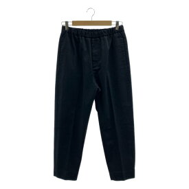 JIL SANDER / ジルサンダー | 2020AW | tailored cotton trousers / コットンツイル ウエストゴム イージー トラウザー パンツ | 44 | ブラック | メンズ