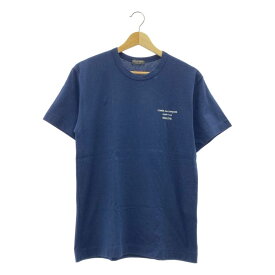 【美品】 COMME des GARCONS HOMME PLUS / コムデギャルソンオムプリュス | AD1998 | ロゴプリント クルーネック Tシャツ | ネイビー | メンズ