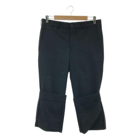 COMME des GARCONS HOMME PLUS / コムデギャルソンオムプリュス | 2022SS | 花の存在期 ウール ギャバジン ロールアップ スラックス | S | ブラック | メンズ
