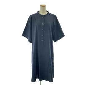 JIL SANDER NAVY / ジルサンダーネイビー | ウール プルオーバー シャツ ワンピース | 44 | ネイビー | レディース