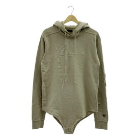 Rick Owens / リックオウエンス | × Champion / チャンピオン HOODED BODY ロゴ刺しゅう フーデッド ボディスーツ スウェットパーカー | M | パール | メンズ