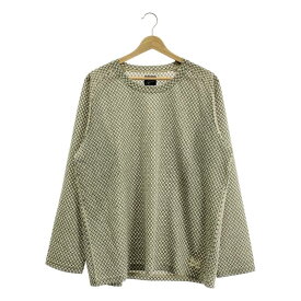 【美品】 Needles / ニードルス | L/S U-Neck Tee - R/PE Russell / パピヨン ニット カットソー | M | ベージュ/ネイビー系 | メンズ