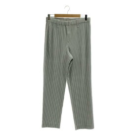 【美品】 HOMME PLISSE ISSEY MIYAKE / オムプリッセイッセイミヤケ | BASICS / プリーツ ウエストゴム イージー パンツ | 3 | ライトグレー | メンズ
