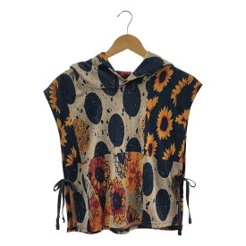 【美品】 Engineered Garments / エンジニアドガーメンツ | Hoody - Sunflower Knit / 総柄 ジャガード ニット ベスト フーディ | マルチカラー | メンズ