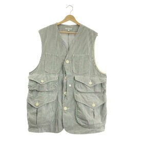 【美品】 Engineered Garments / エンジニアドガーメンツ | hunting vest / ハンティング オーバー ベスト | S | グレー/ホワイト | メンズ