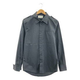 Martin Margiela / マルタンマルジェラ | 2006AW | ここのえ コットン?ミリタリー ドレスシャツ | 46 | ブラック | メンズ