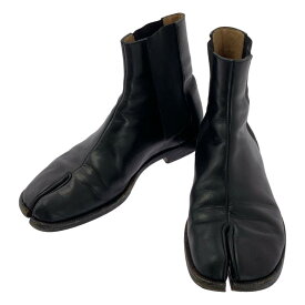 Maison Margiela / メゾンマルジェラ | tabi / タビ レザー サイドゴア ショート ブーツ 足袋 | 40 | ブラック | メンズ