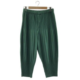 【美品】 HOMME PLISSE ISSEY MIYAKE / オムプリッセイッセイミヤケ | MONTHLY COLOR プリーツ イージ パンツ | 2 | グリーン | メンズ