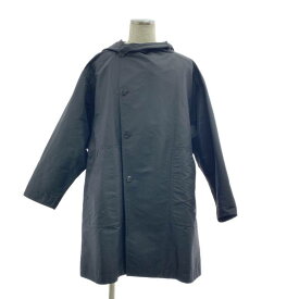 【美品】 JIL SANDER / ジルサンダー | ナイロン オーバーサイズ フーデッドコート | 48 | ブラック | メンズ