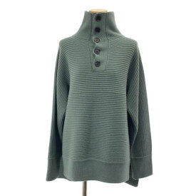 FUMIKA UCHIDA / フミカウチダ | リブ ハイネック スリット ニット | 34 | グリーン | レディース