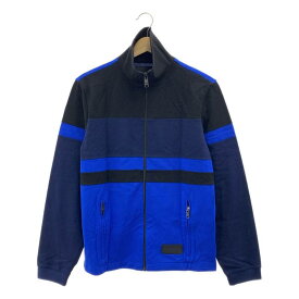 PRADA / プラダ | ハイネック ボーダー トラックジャケット | XS | ブラック/ブルー | メンズ