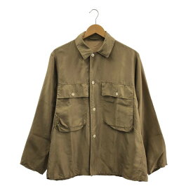 【美品】 COMOLI / コモリ | Silk Utility Jacket シルク ユーティリティ シャツ ジャケット | 1 | ベージュ | メンズ
