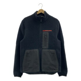 PRADA / プラダ | リサイクルフリース テクニカルジャケット | S | ブラック | メンズ