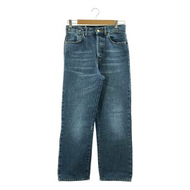 DRIES VAN NOTEN / ドリスヴァンノッテン | レザーパッチ デニム パンツ | 26 | インディゴ | レディース