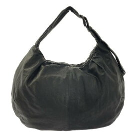 【美品】 Y's / ワイズヨウジヤマモト | SOFT LEATHER GYOZA-STYLE BAG / 牛革 カウレザー ワンショルダーバッグ | ブラック | レディース
