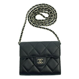 CHANEL / シャネル | マトラッセ ミニ チェーン ウォレット / AP0238 | ブラック | レディース